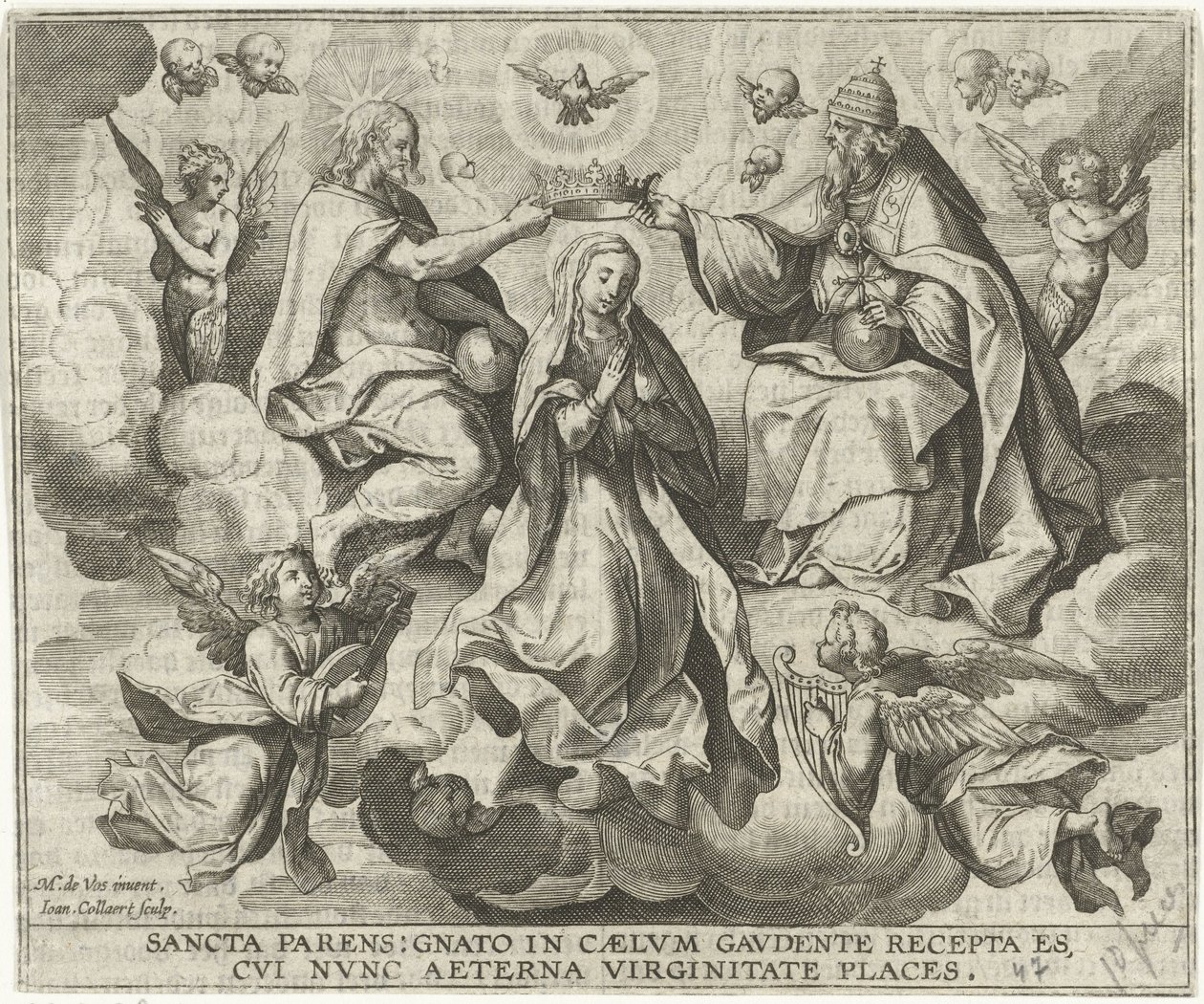 Marias kroning af Jan Collaert (II)