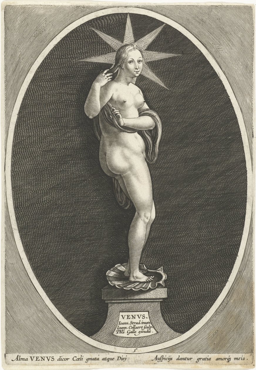 Venus Venvs (titel på objekt) Zeven the good planet (serietitel) Septem Planetae (serietitel) af Jan Collaert (II)