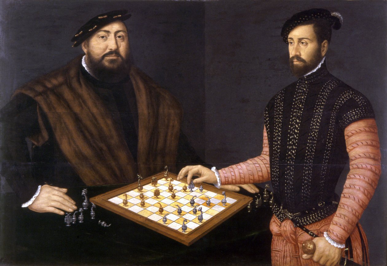 John Frederick the Magnanimous spiller skak, 1552 af Jan Cornelisz Vermeyen