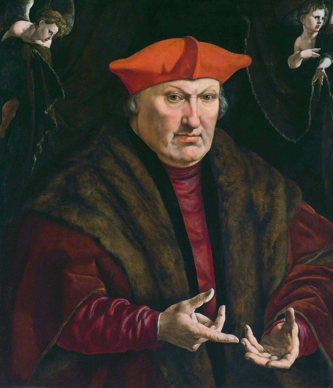 Portræt af Erard de la Marck[1]
Alternativ(e) titel(r):  

Portræt af Erard de la Marck (1472-1538). Prins-biskop af Liège. af Jan Cornelisz Vermeyen