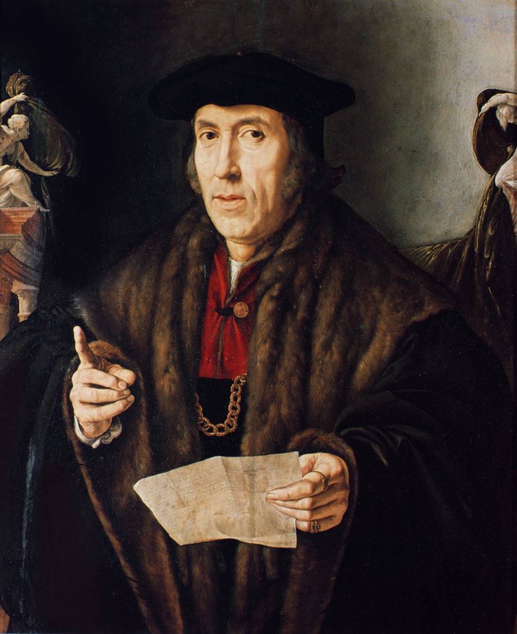 Portræt af en mand, muligvis dommer John More, far til Sir Thomas More (1478-1535) af Jan Cornelisz Vermeyen