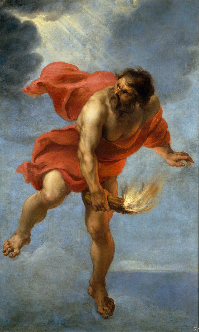 Prometheus bærer ild, 1637 af Jan Cossiers
