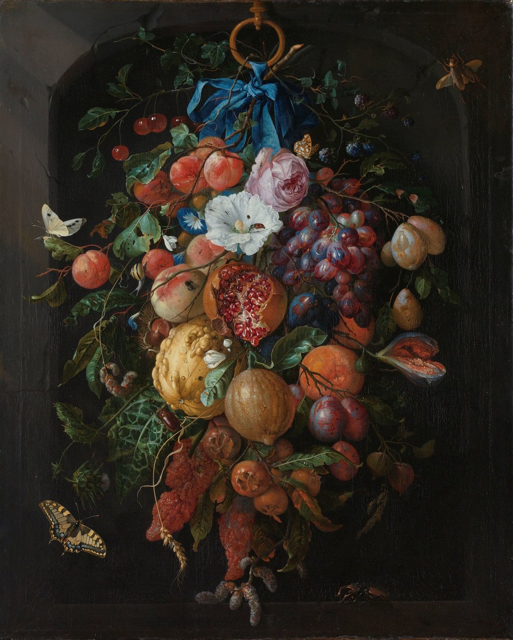 Feston af frugt og blomster Feston af frugter og blomster af Jan Davidsz de Heem