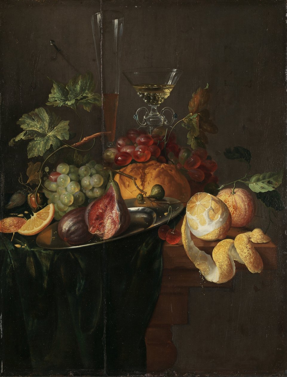 Norsk bokmål:  Frukt og vin Frugt og vin af Jan Davidsz. de Heem