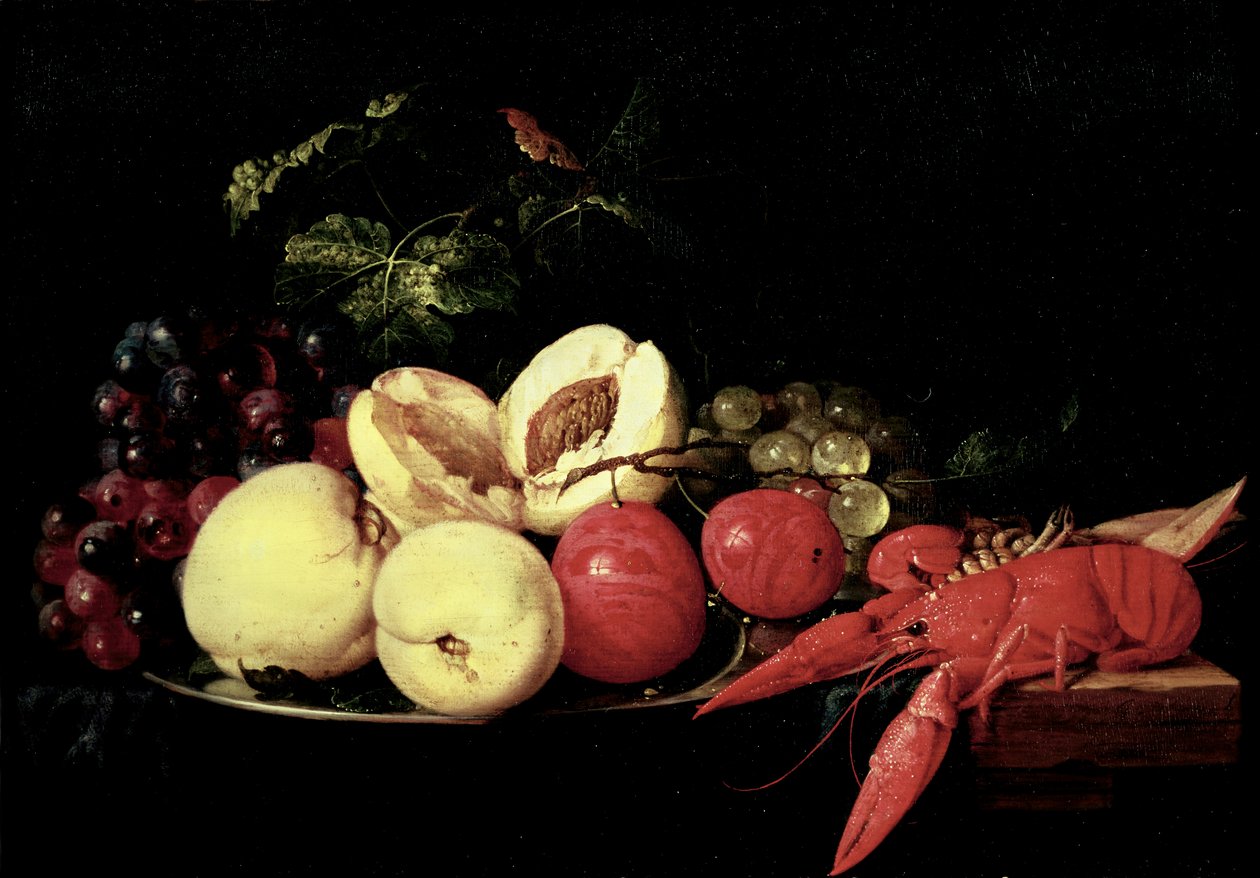Stilleben af frugt med en hummer af Jan Davidsz de Heem