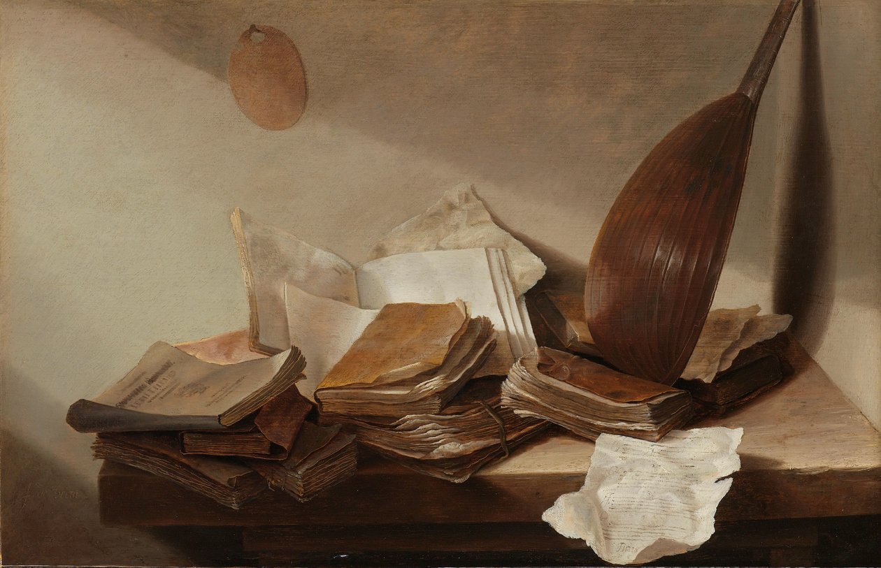 Stilleben med bøger af Jan Davidsz de Heem