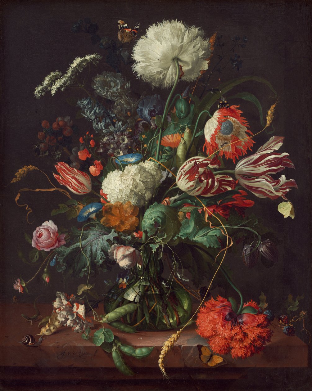 Vase med blomster af Jan Davidsz. de Heem