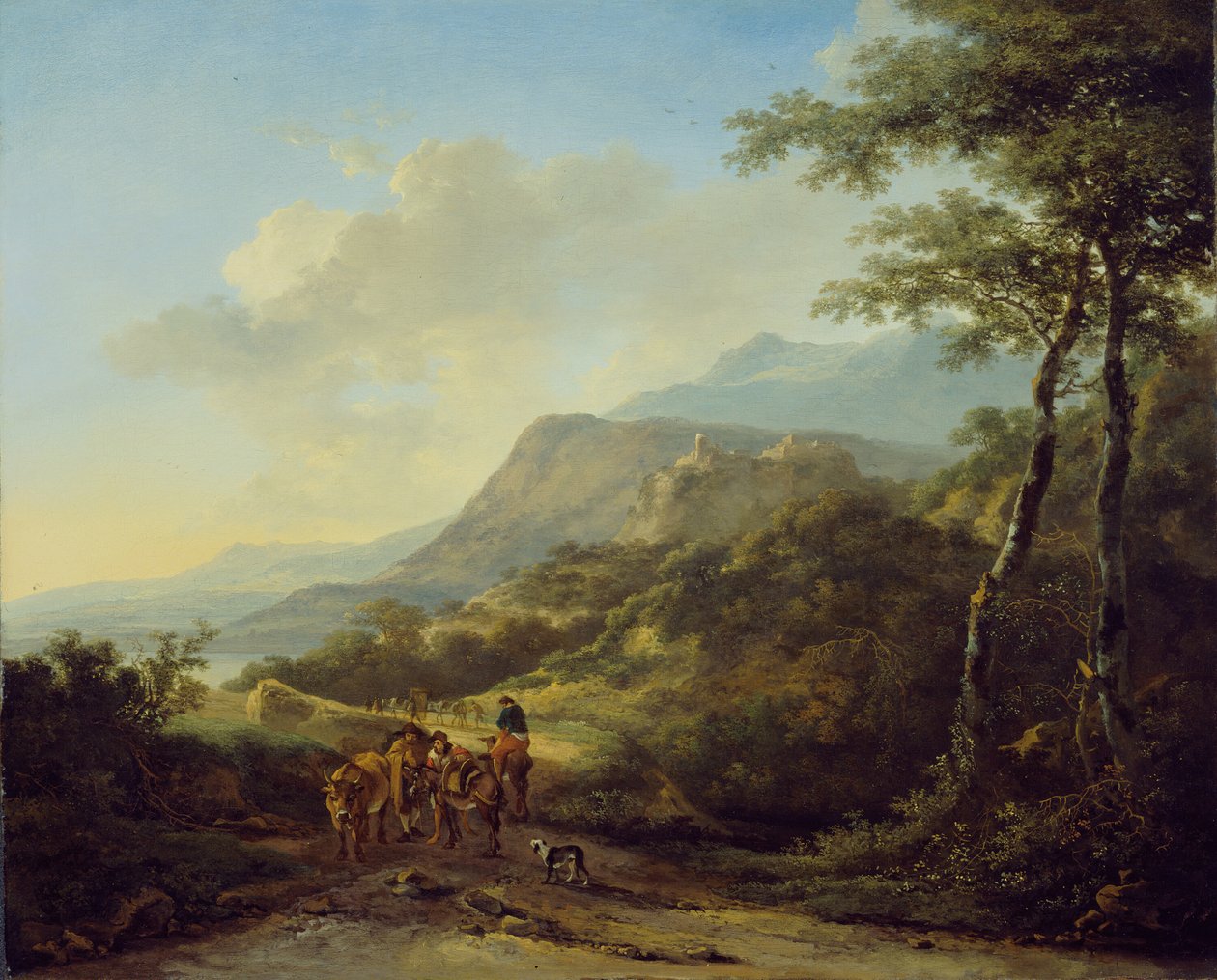 Italiensk landskab med rejsende, 164550. af Jan Dirksz Both
