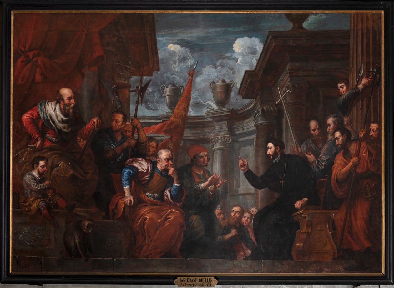 Saint Francis Xavier i strid med kejseren af Japan af Jan Erasmus Quellinus