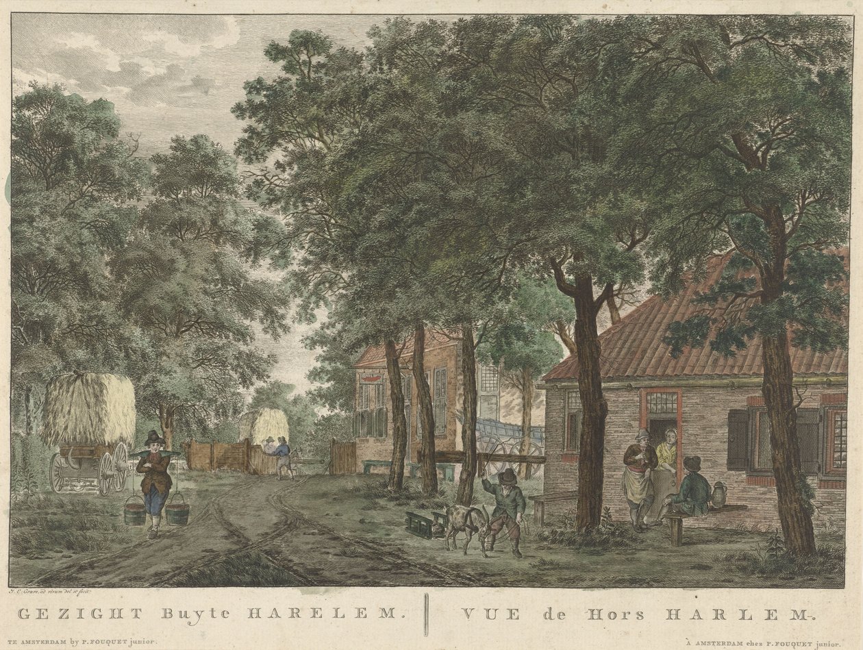 Ansigt udenfor Haarlem Gezigt buyten Harlem / vue de Hors Harlem (titel på objekt) af Jan Evert Grave