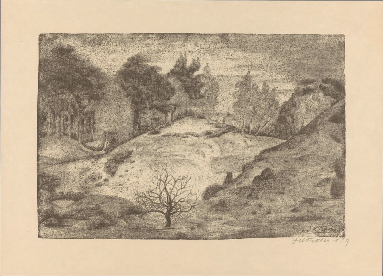 Hede ved Laren af Jan Fekkes (signed by artist)