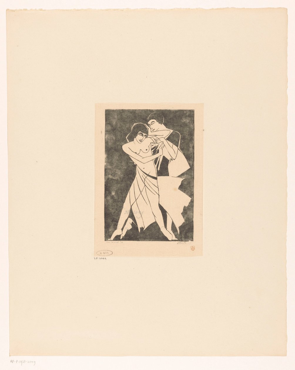 dansende par af Jan Frank (signed by artist)