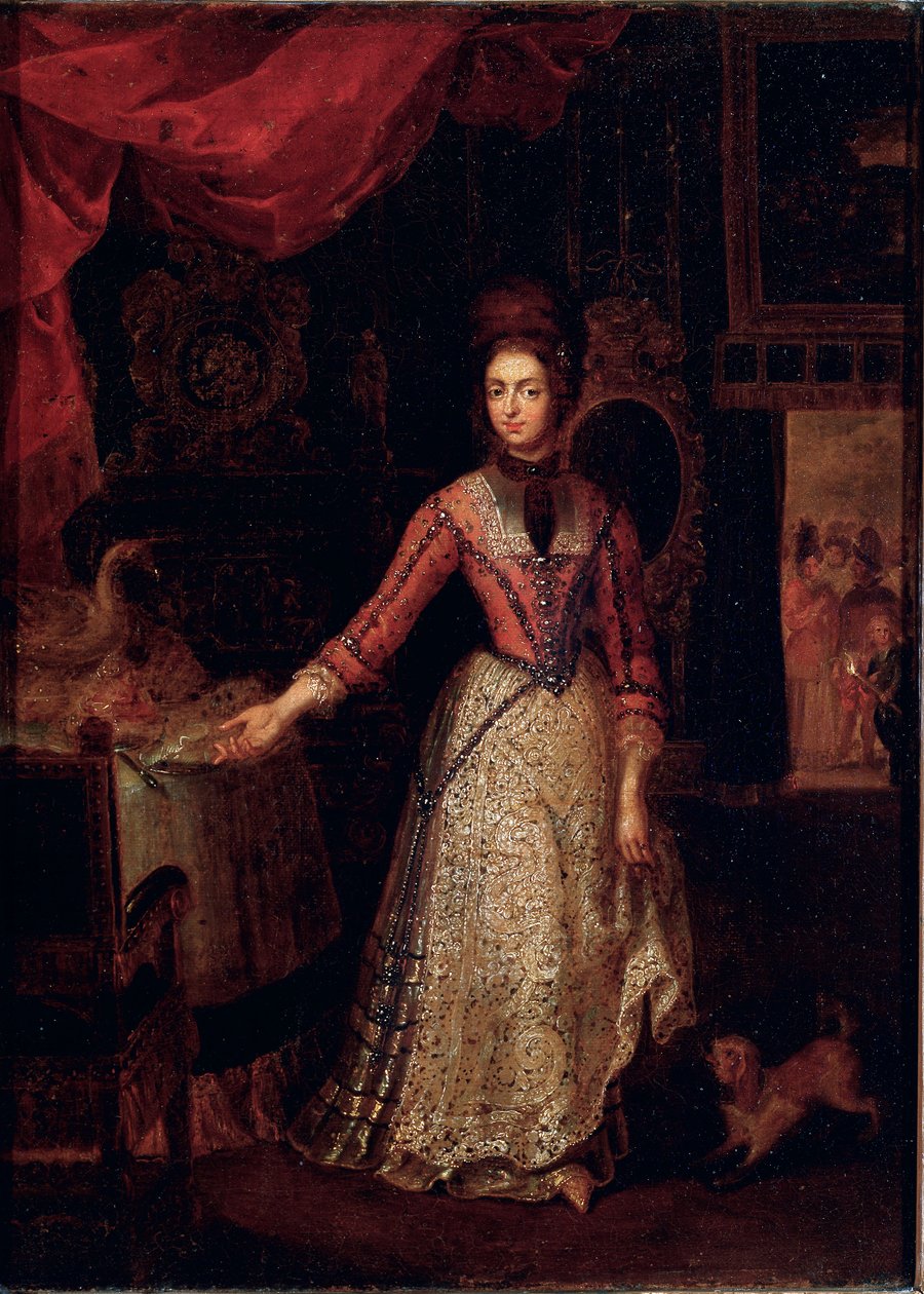 Portræt af Anna Maria Luisa de Medicis (1667-1743) Maleri af Jan Frans Van Douven (1656-1727) omkring 1700 Galleria Palatina, galleria degli Uffizi, Firenze -Portræt af Anna Maria Luisa de
