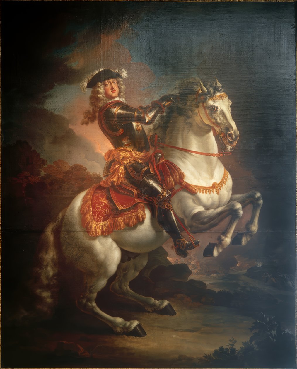 Rytterportræt af kurfyrsten Johann Wilhelm von Pfalz-Neuburg af Jan Frans Douven