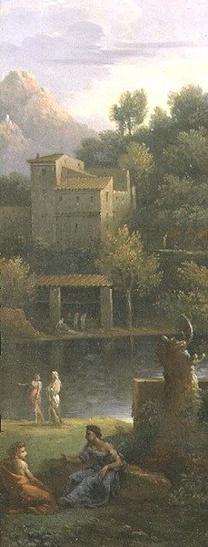 Figurer i et klassisk landskab af Jan Frans van Bloemen