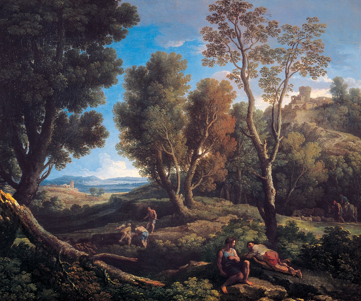 Landskab (olie på lærred) af Jan Frans van Bloemen