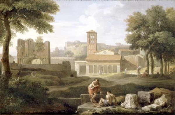 Udsigt over Tivoli af Jan Frans van Bloemen