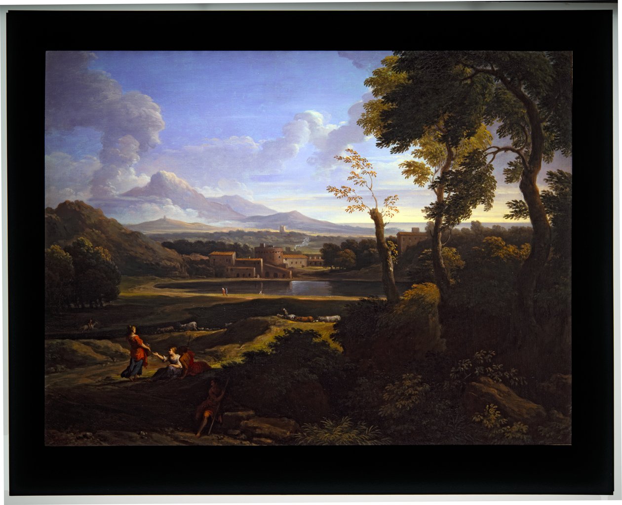 Two Landscapes, udateret (lærred) af Jan Frans van (1662 1749) Bloemen