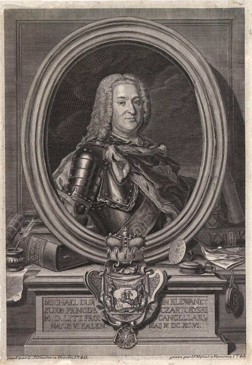 Portræt af prins Michal Fryderyk Czartoryski 1696-1775, midten af ​​det 18. århundrede. af Jan Fryderyk Mylius