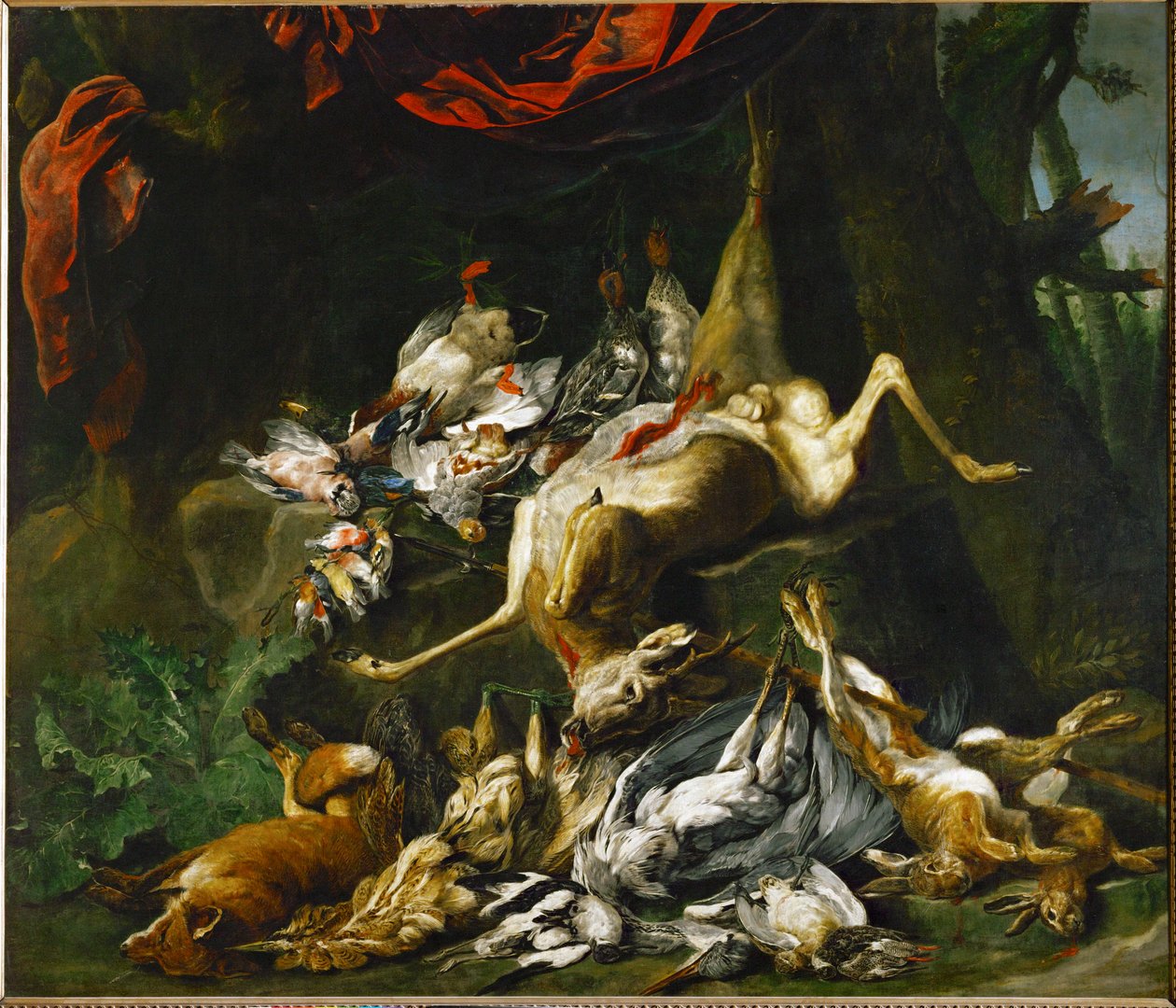 Stilleben af rigeligt vildt (maleri på lærred) af Jan Fyt