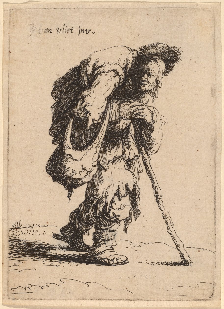 Tigger bærer en kvinde på ryggen, 1632. af Jan Georg van Vliet
