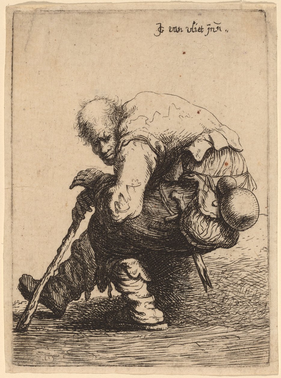 Siddende tigger, 1632. af Jan Georg van Vliet