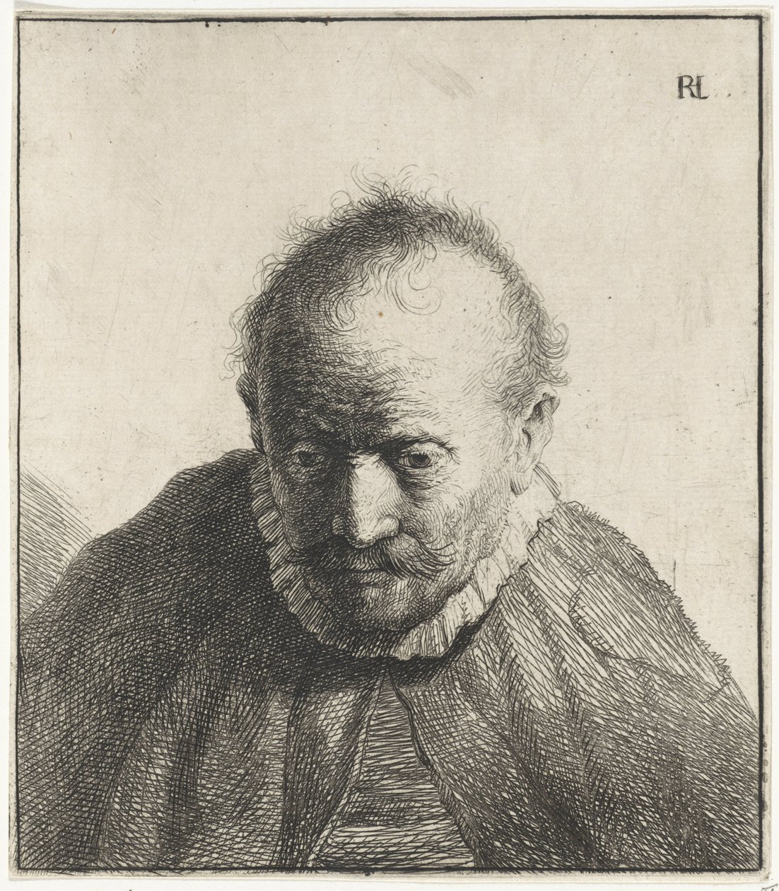 Buste af en gammel mand af Jan Gillisz. van Vliet