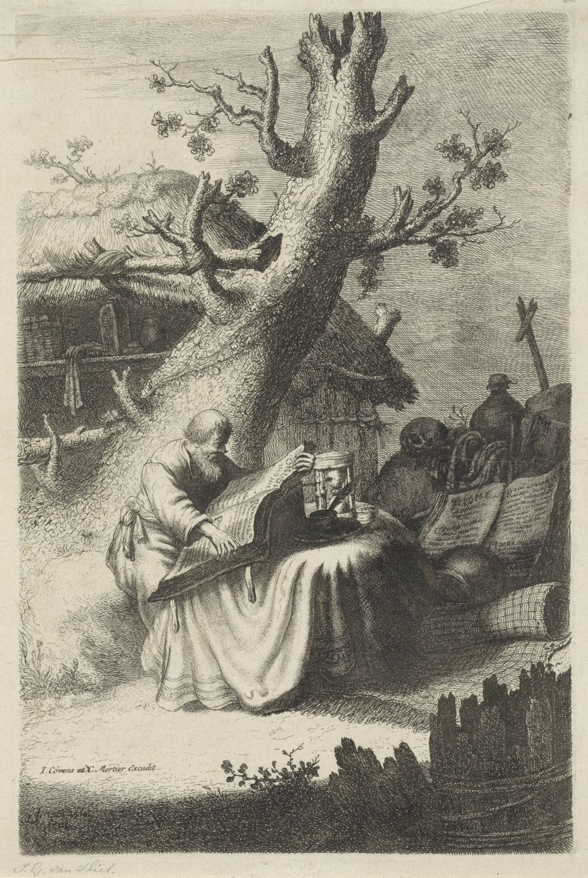 H. Hieronymus læser under et træ af Jan Gillisz. van Vliet