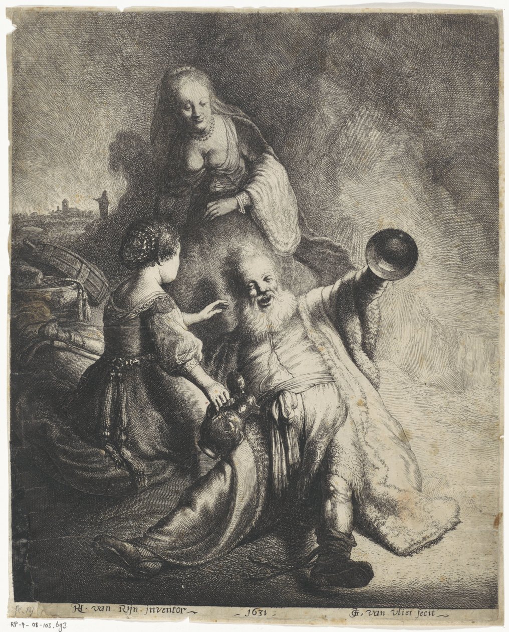 Lot og hans døtre af Jan Gillisz. van Vliet