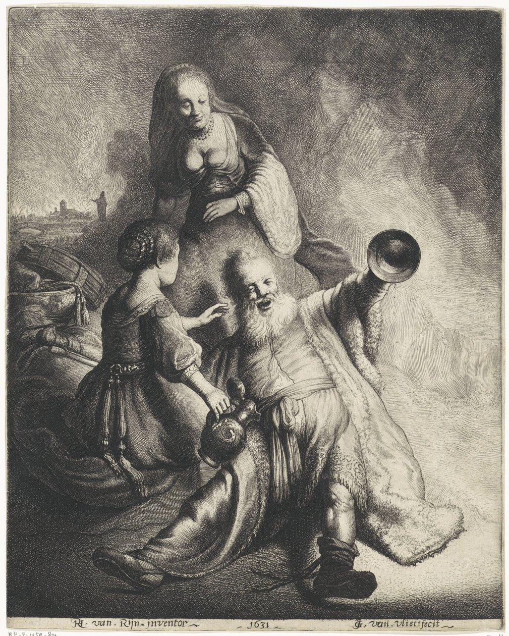 Lot og hans døtre af Jan Gillisz. van Vliet