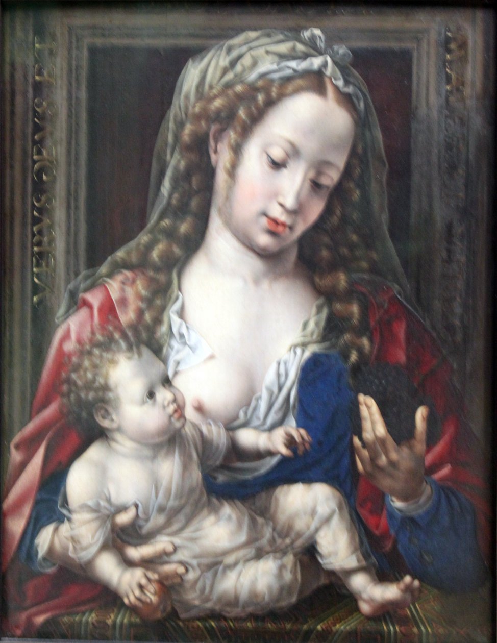 Tysk: Maria mit dem Kind Maria med Kristusbarnet af Jan Gossaert