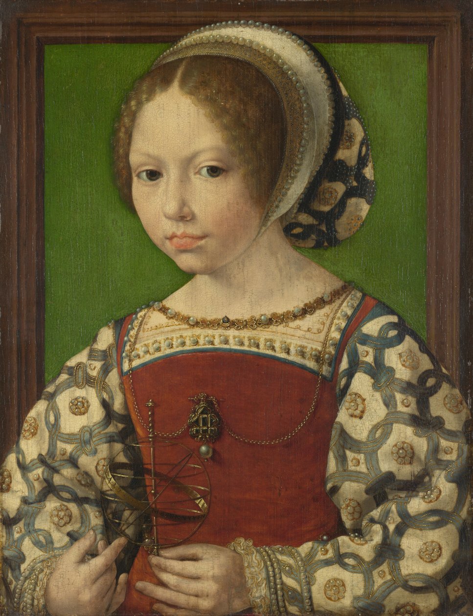 Portræt af prinsesse Dorothea af Danmark 1520-1580, ca 1530 af Jan Gossaert