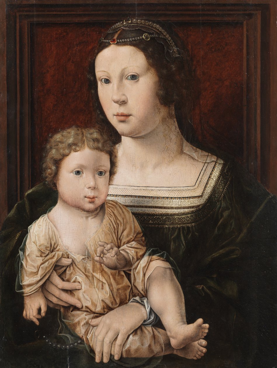 Jomfru og barn (Anna von Bergen og hendes søn) 1521 af Jan Gossaert