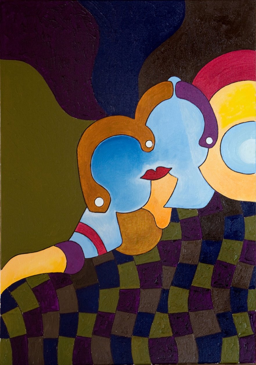 Alene Together, 2007 (olie på lærred) af Jan Groneberg