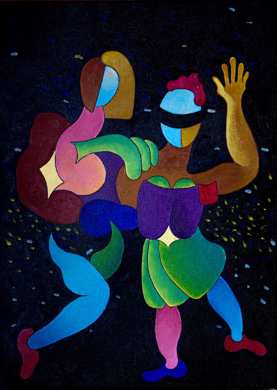 Karneval, 2007 (olie på lærred) af Jan Groneberg