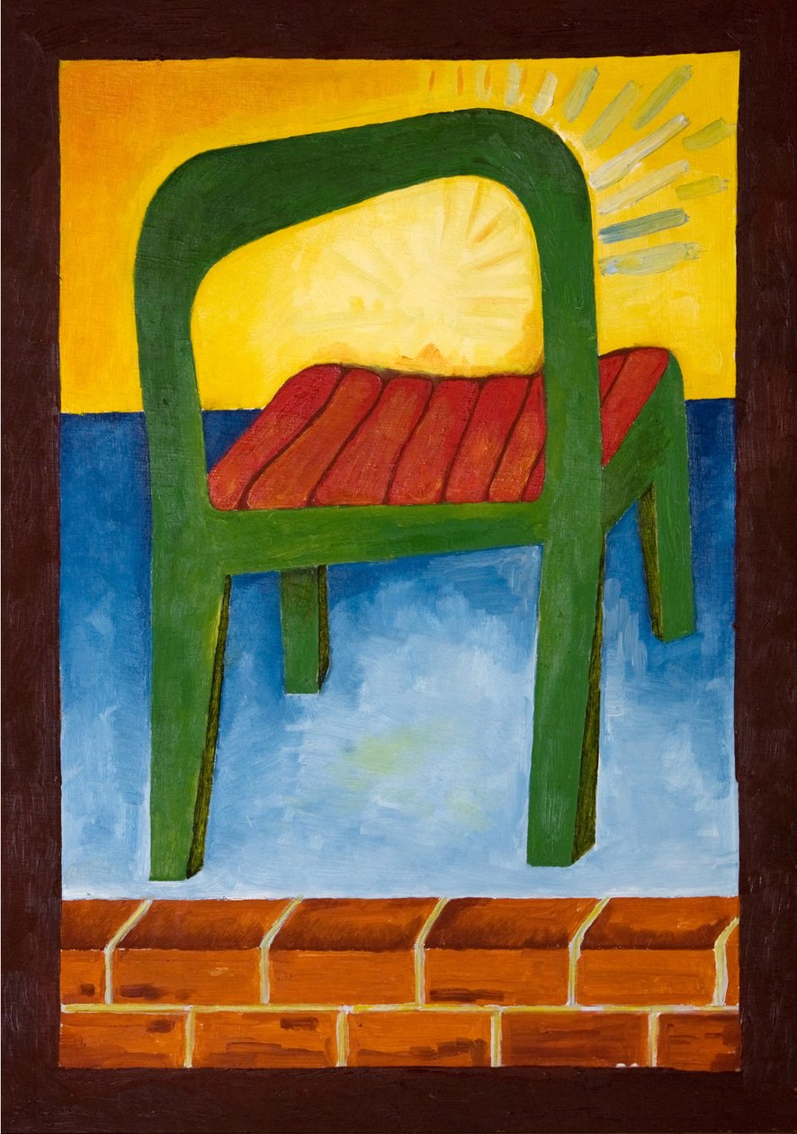Chair in the Air, 2005 (olie på træ) af Jan Groneberg