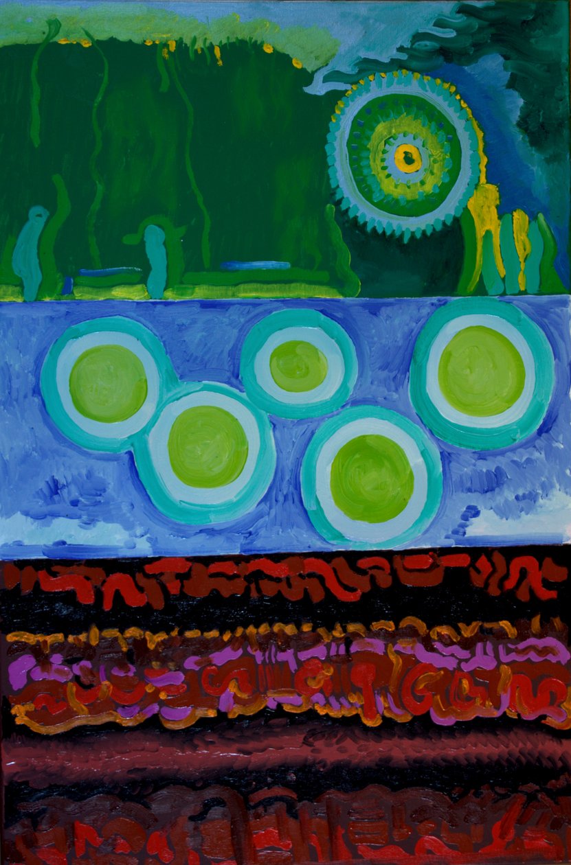 Kode, 2009 (olie på lærred) af Jan Groneberg