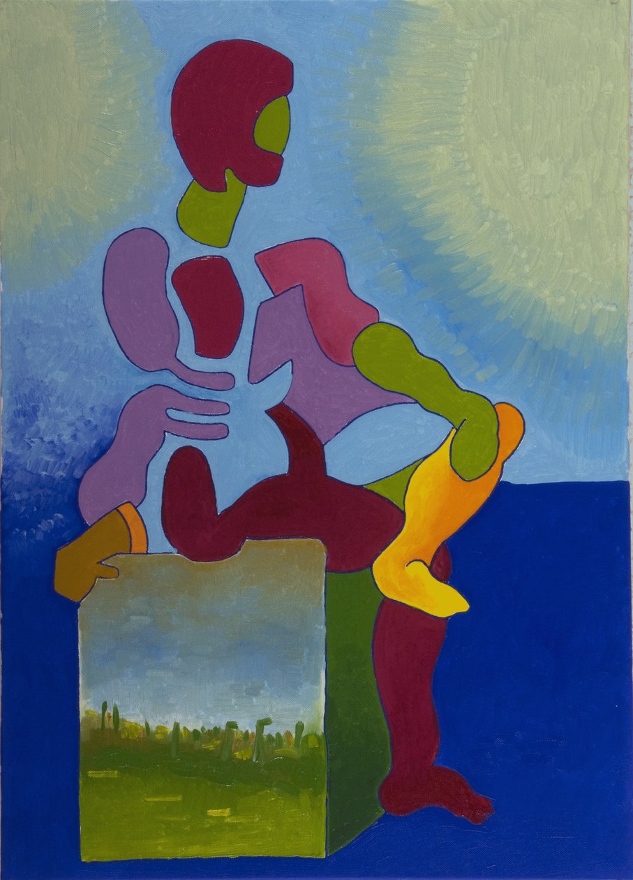 Death Waiting Patiently, 2008 (olie på lærred) af Jan Groneberg