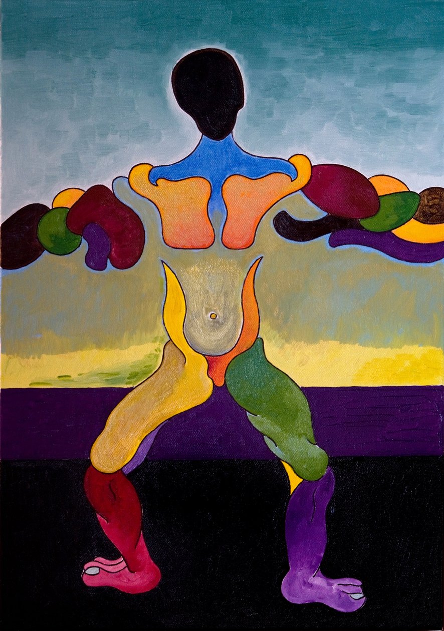Ecce Homo: The Everlasting project to domesticate testosteron, 2007 (olie på lærred) af Jan Groneberg