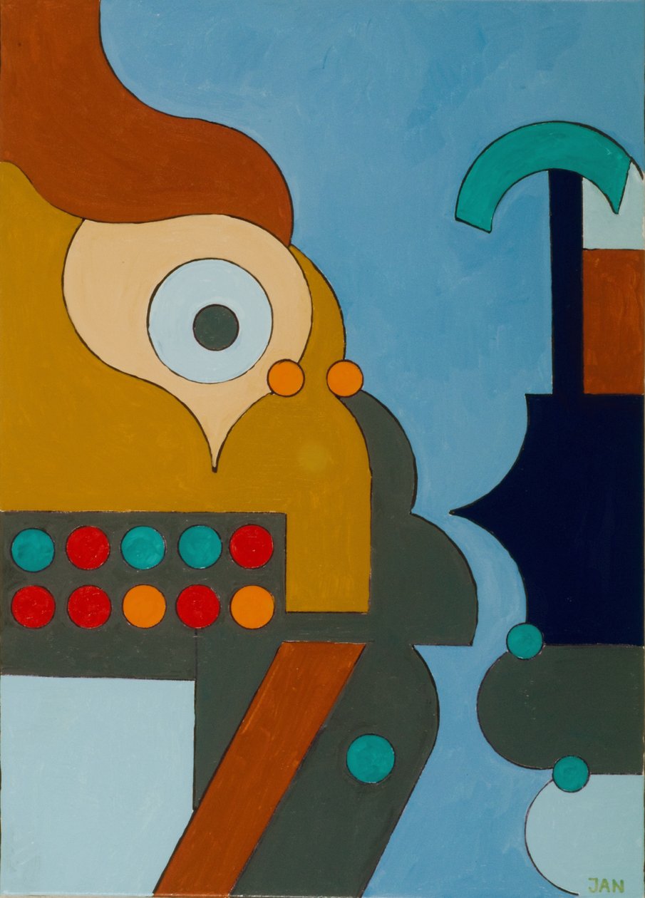 Elektricitet, 2009 (olie på lærred) af Jan Groneberg
