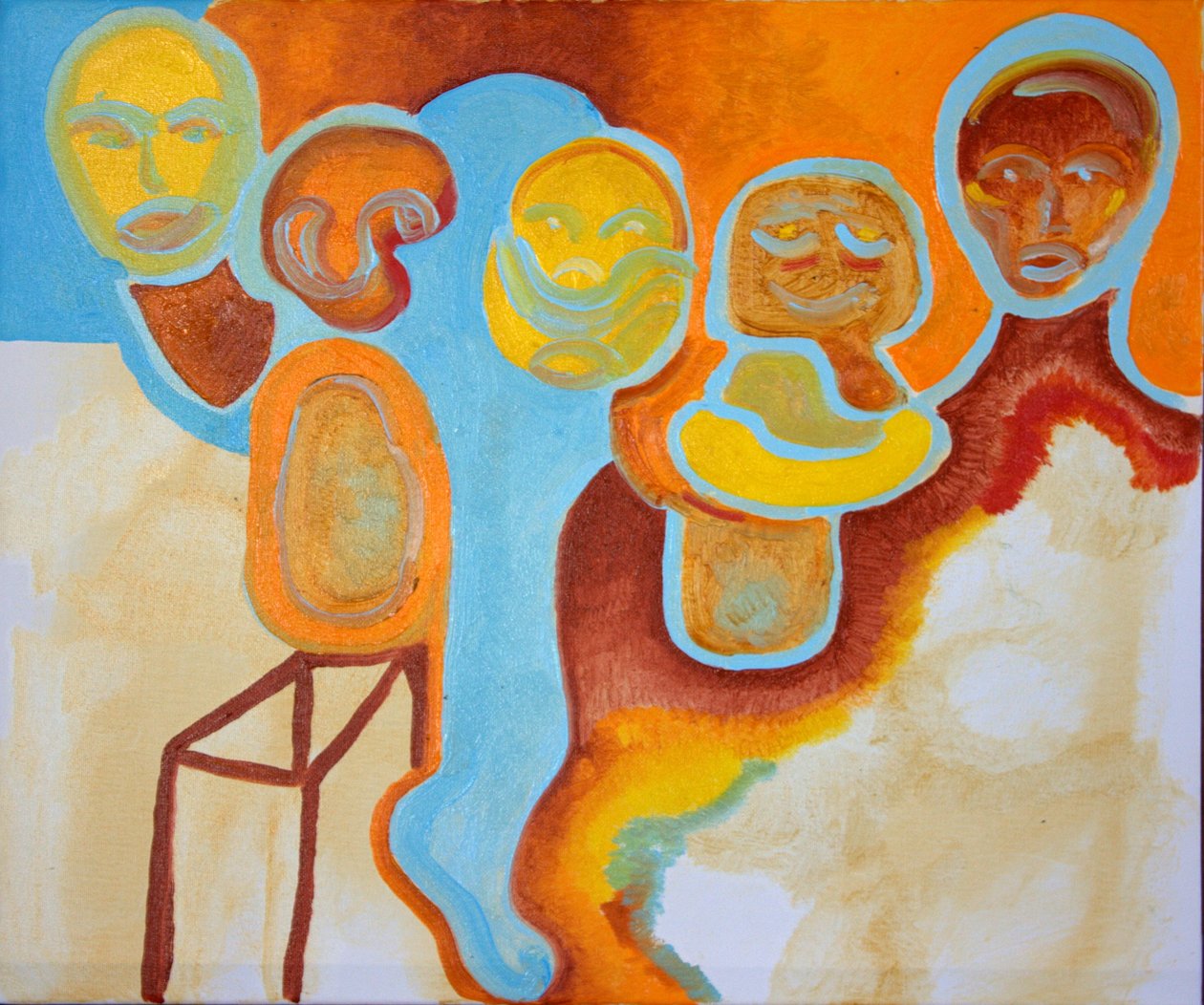 Eye Witnesses nr 1, 2009 (olie på lærred) af Jan Groneberg