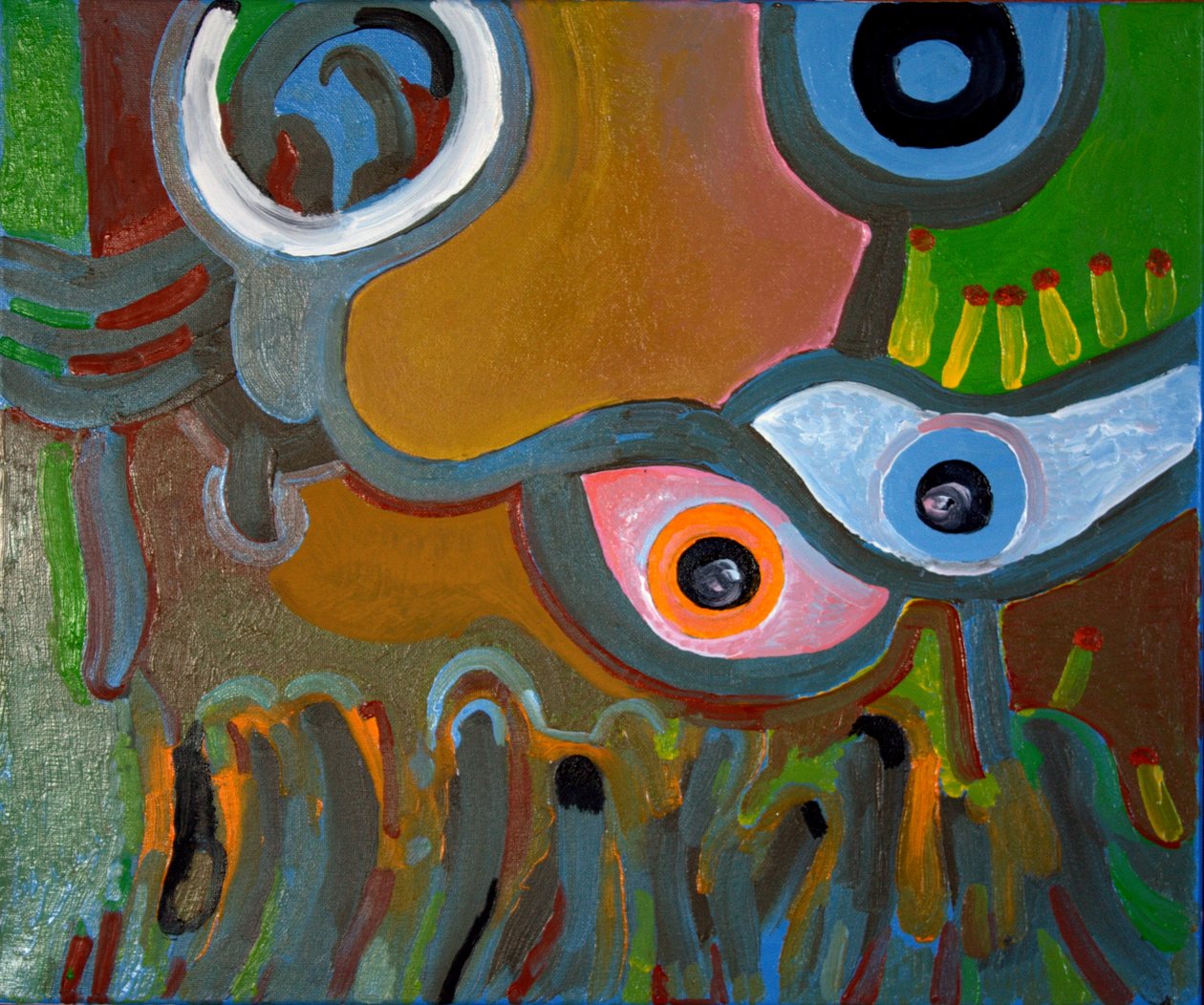 Øjne tror ikke, hvad de ser, 2009 (olie på lærred) af Jan Groneberg