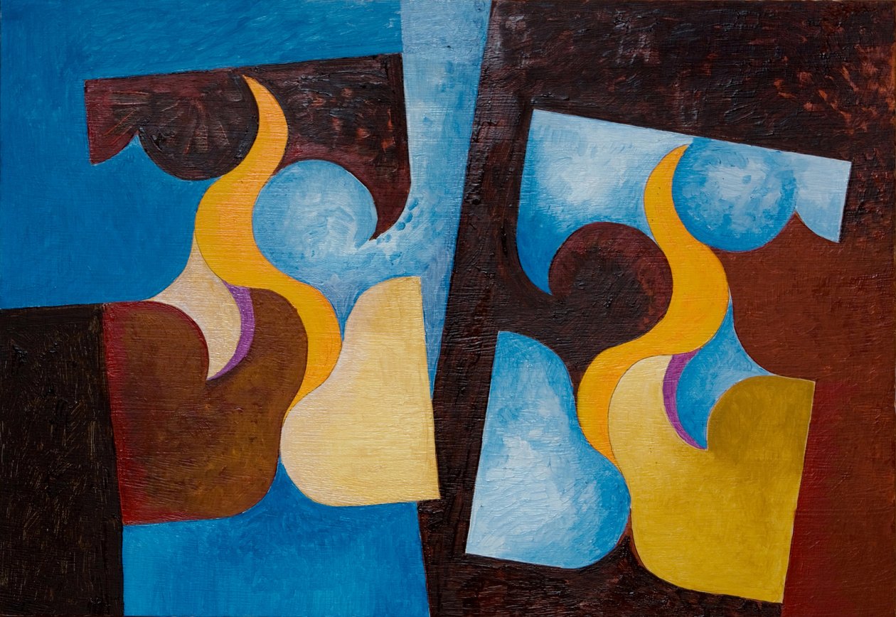 Flames Licking Up, 2007 (olie på træ) af Jan Groneberg