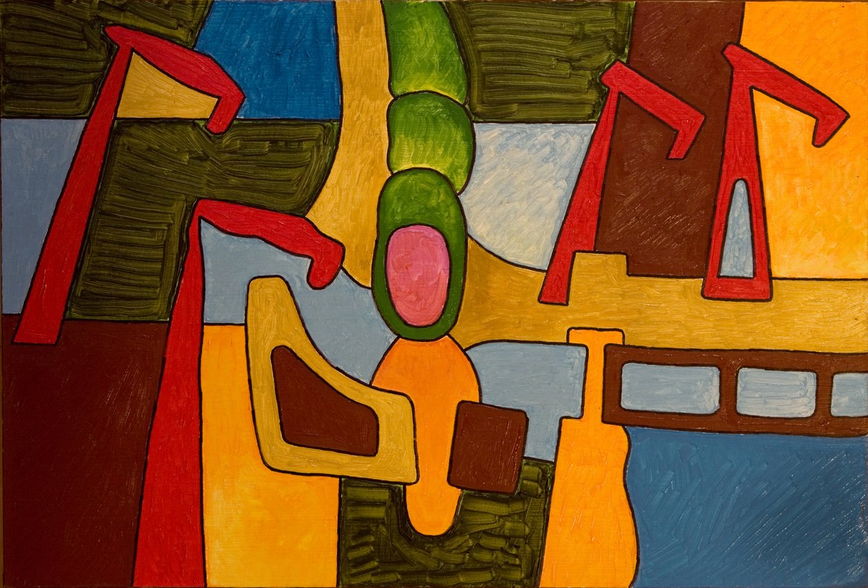Inside the World of Caterpillars, 2007 (olie på træ) af Jan Groneberg