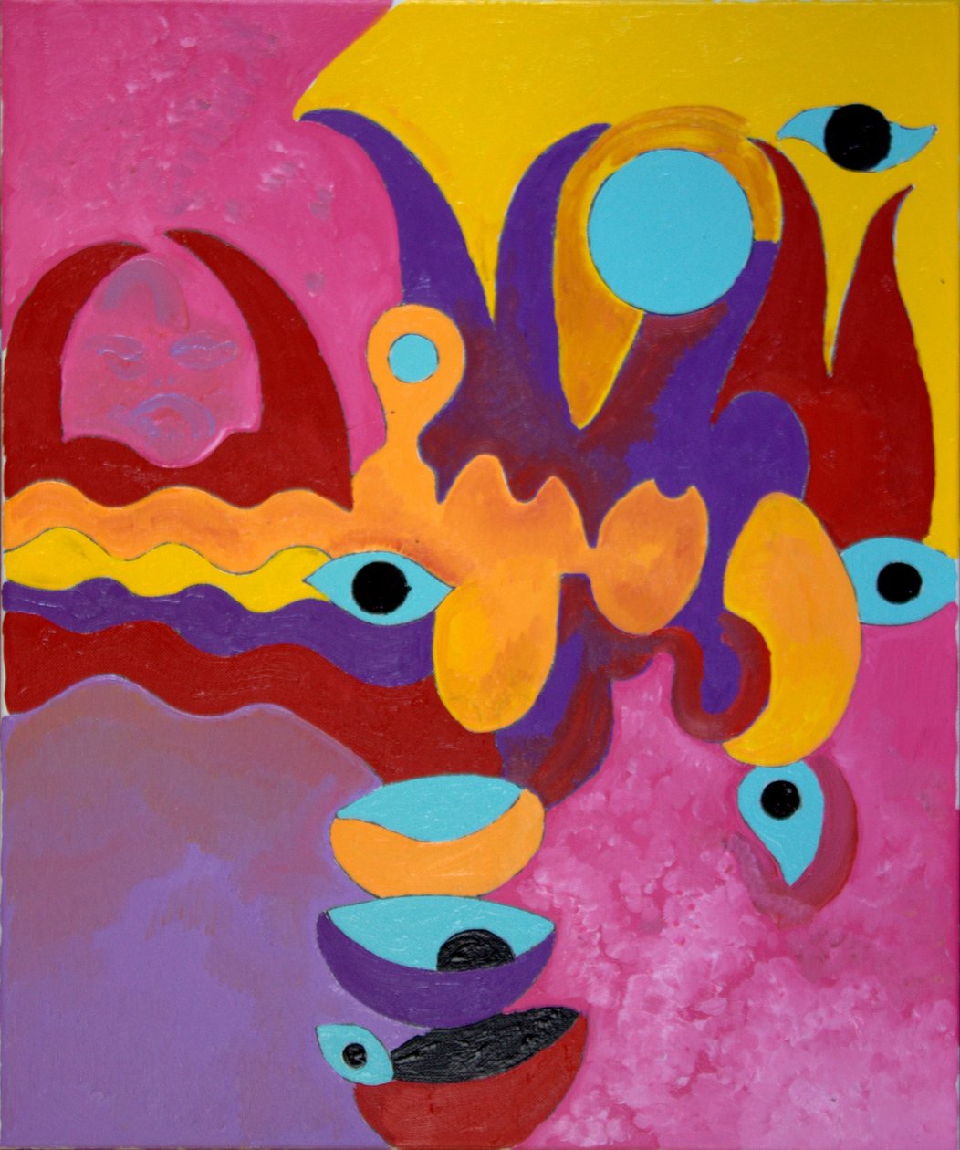 Joys of Love- Pains of Love, 2009 (olie på lærred) af Jan Groneberg