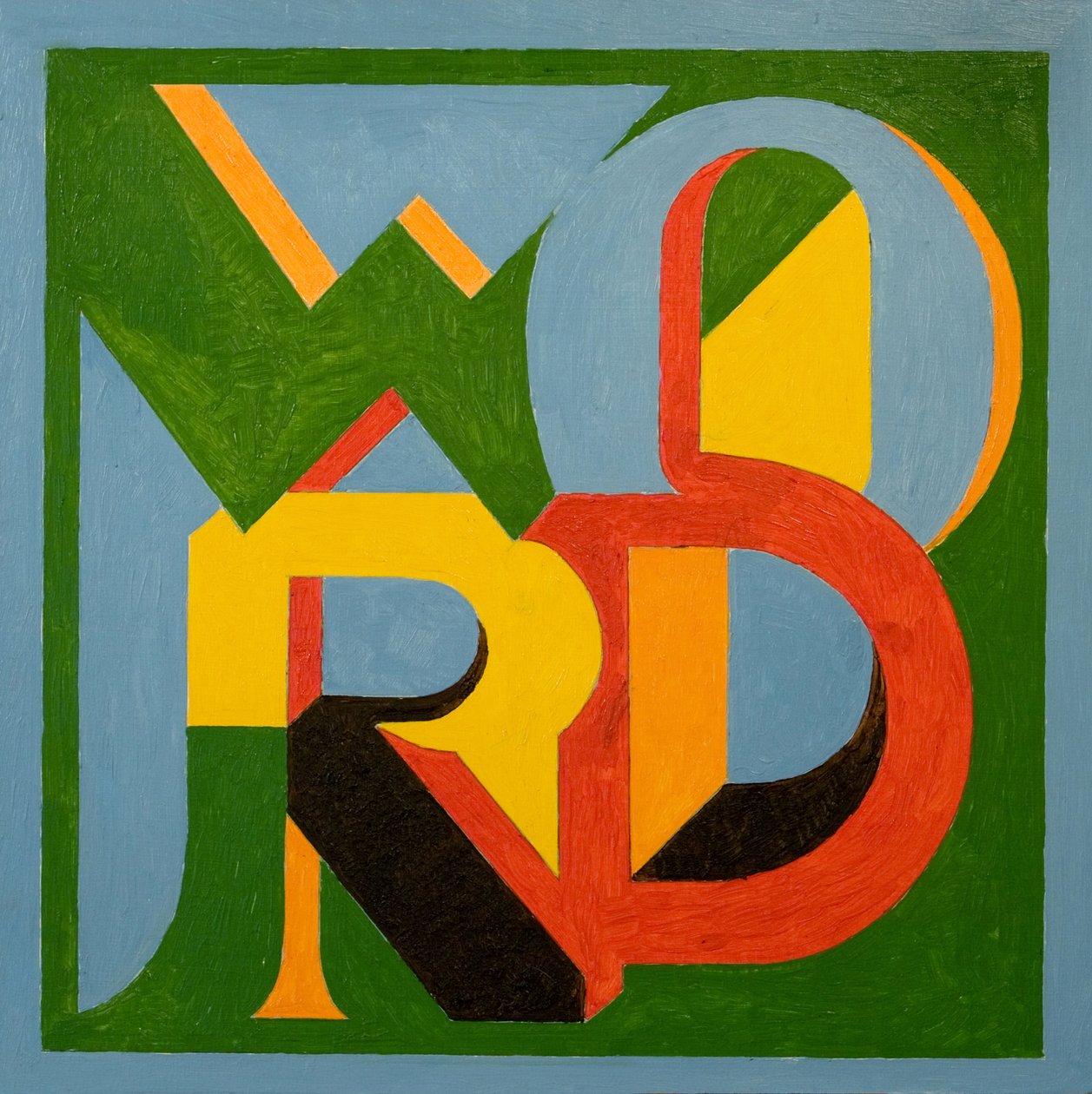 Bare ét ord, 2006 (olie på træ) af Jan Groneberg