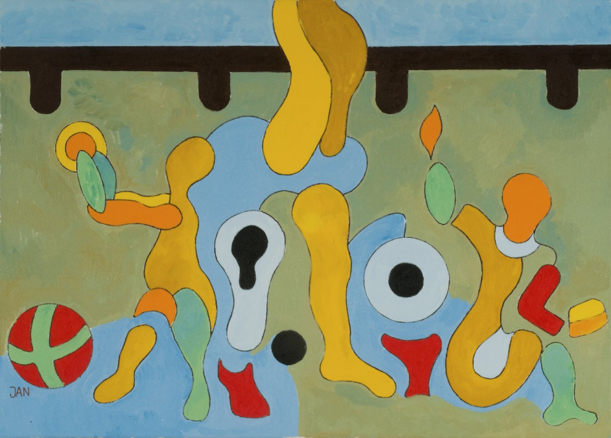 Friluftsteater, 2009 (olie på lærred) af Jan Groneberg