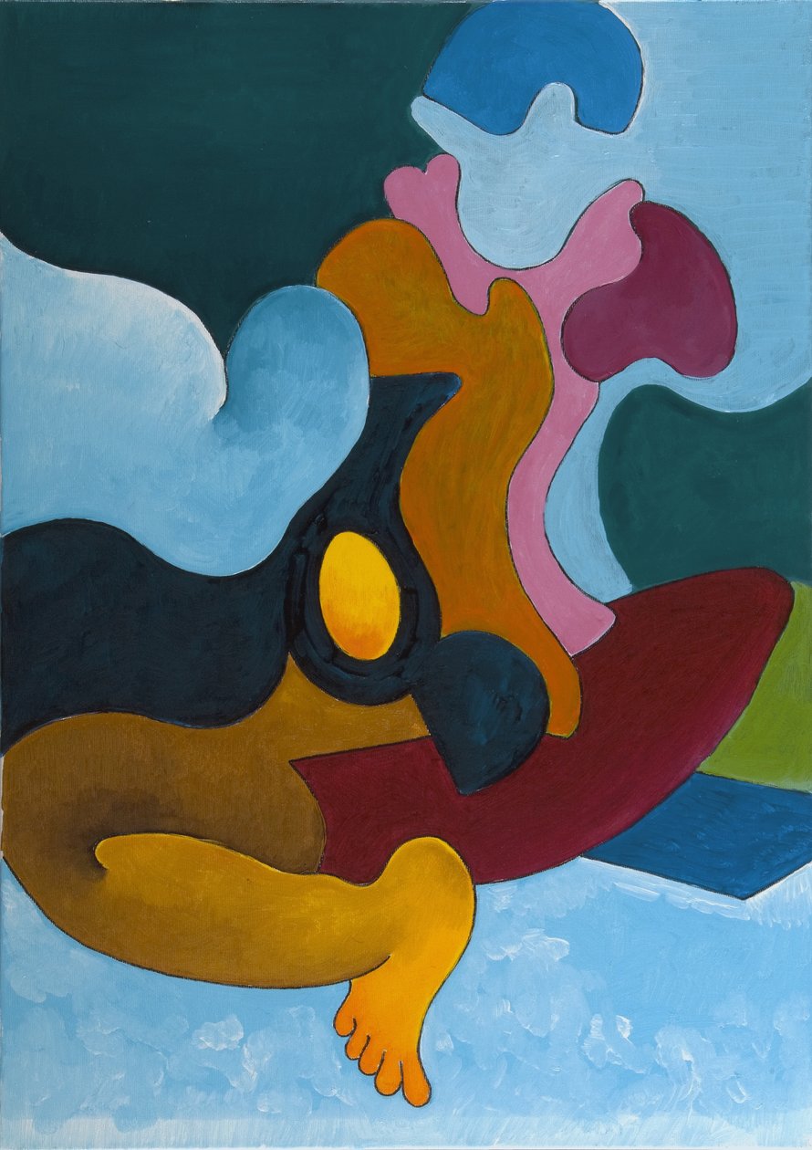 Det gyldne æg, 2008 (olie på lærred) af Jan Groneberg