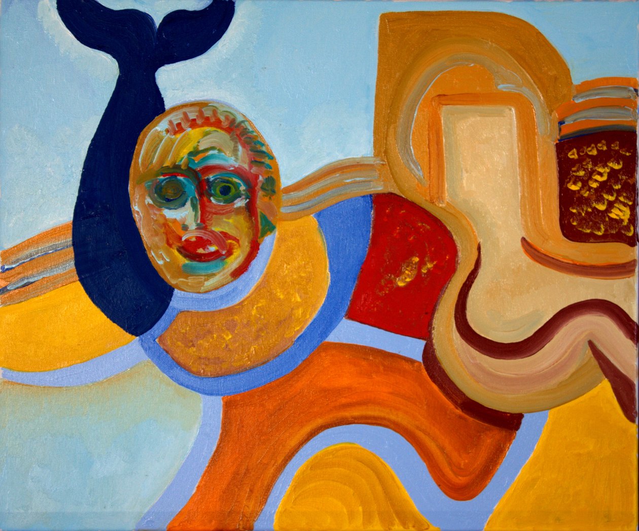 The Killer of the Dolphin, 2009 (olie på lærred) af Jan Groneberg