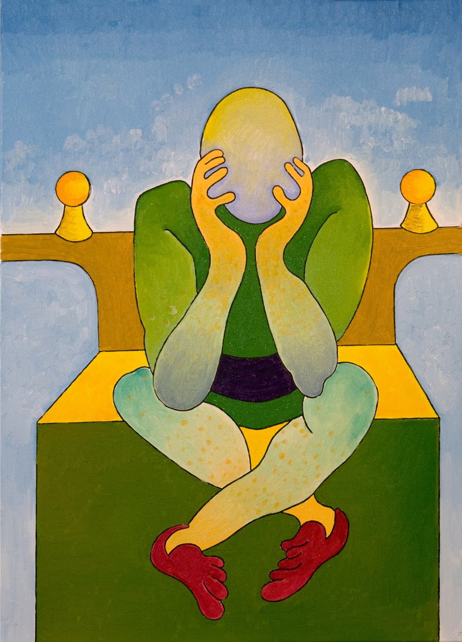 Kongen af alle frøer, 2007 (olie på lærred) af Jan Groneberg